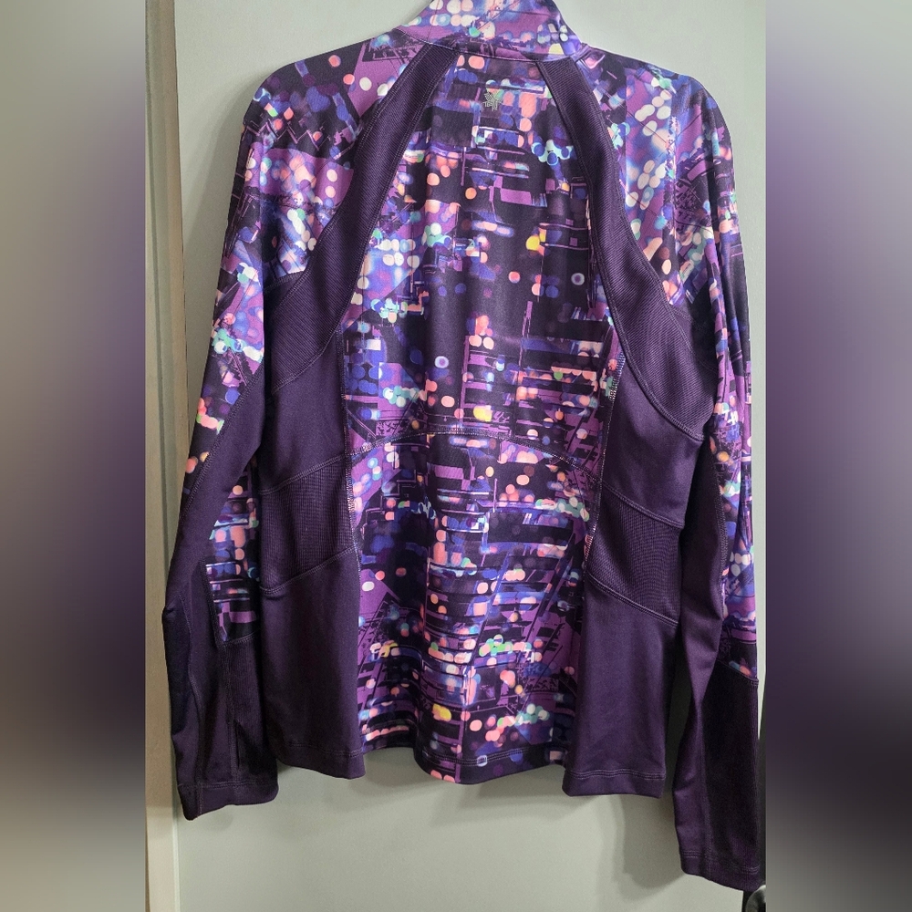 Tek Gear Women's Purple Abstract Jacket - Picture 2 of 3